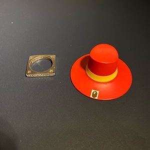 Chrome Hearts Square Ring with White Stones